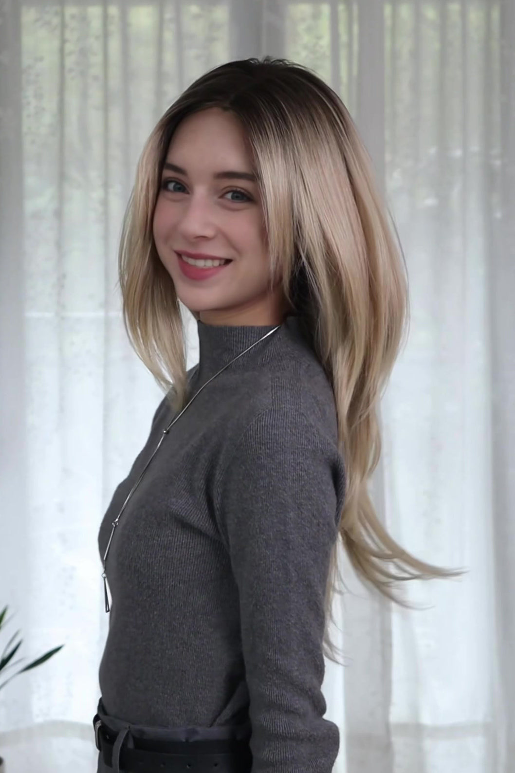 Eden – Ash Blonde Balayage Signature Mono Top Lace Front Wig