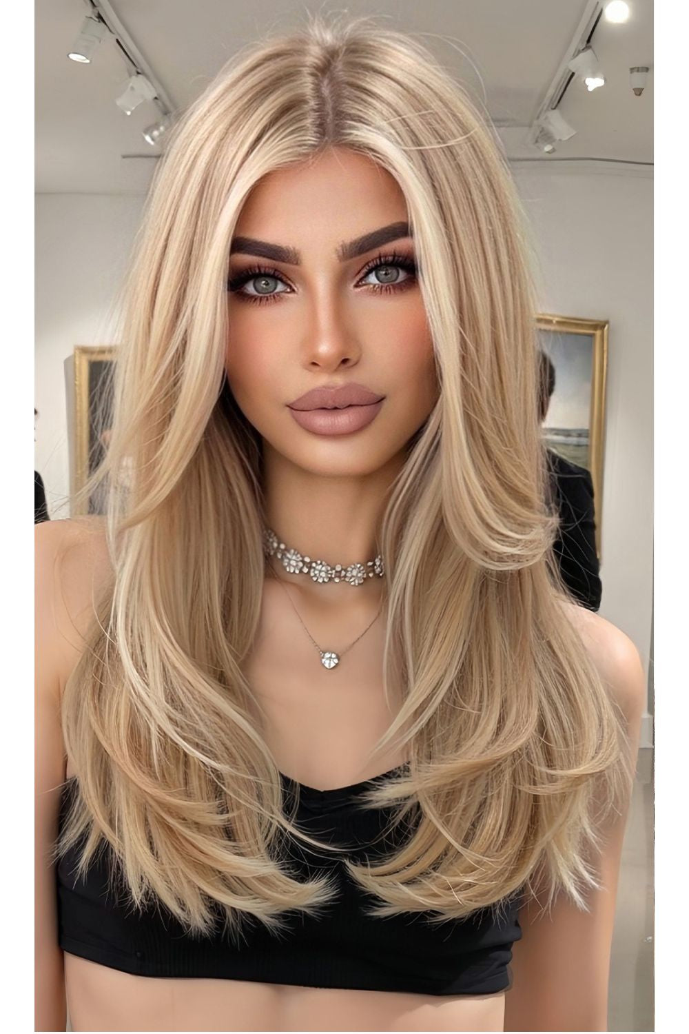 Sabrina— Medium Mono Top Natural Part Lace Front Wig