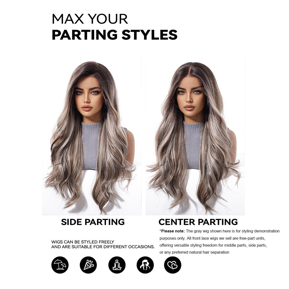Isabella1 | Grey Medium 13*6 HD Lace Frontal Wig (Hand-Tied)