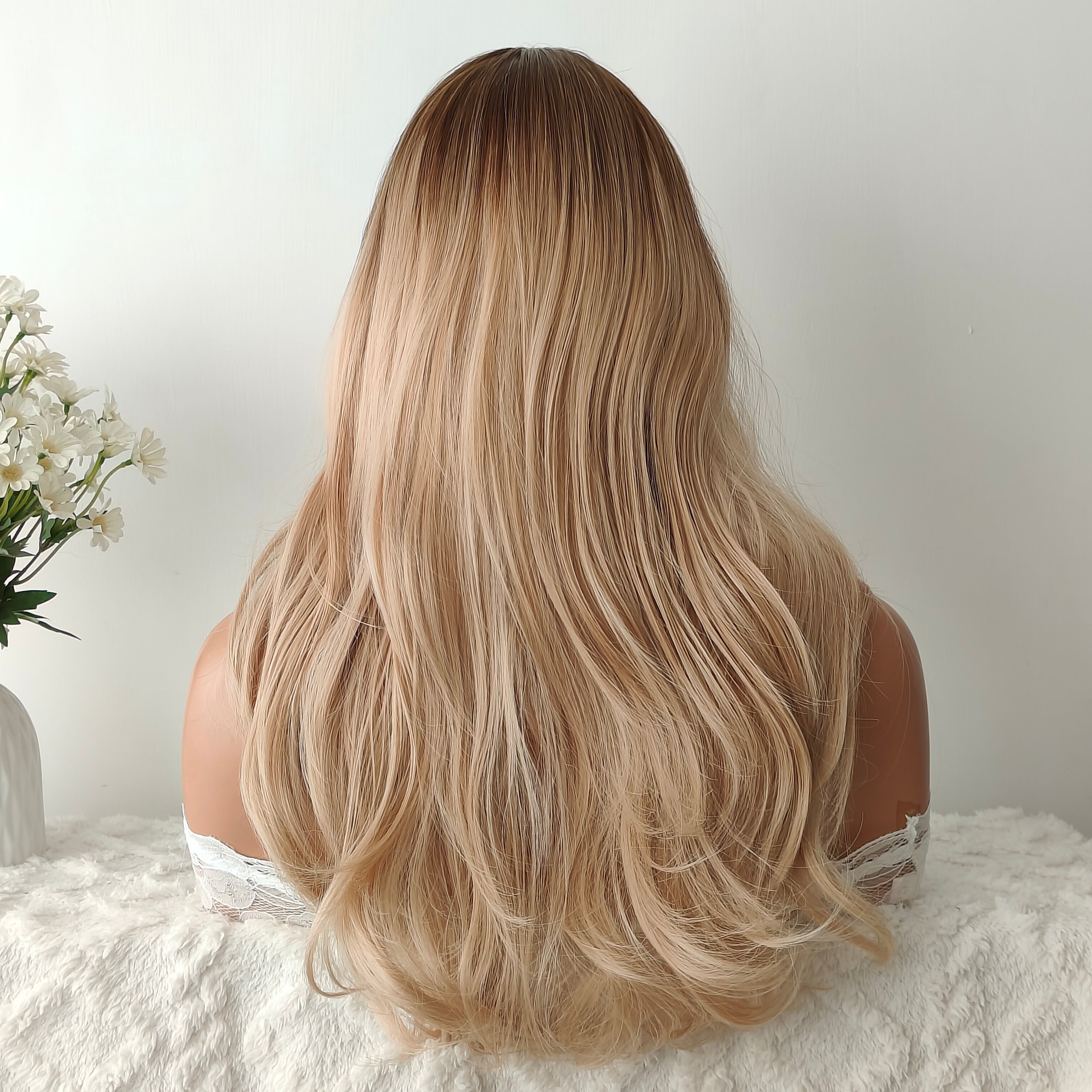 Hazel Blonde Long Wig with Bangs