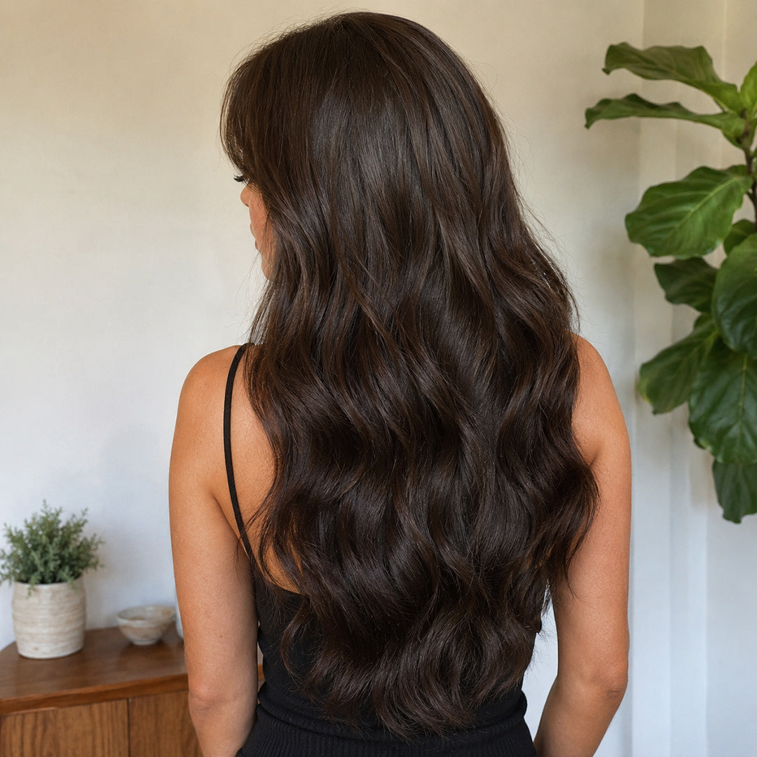 UNILOVELY Avery ready-to-wear synthetic wig, Espresso Brown Soft Waves