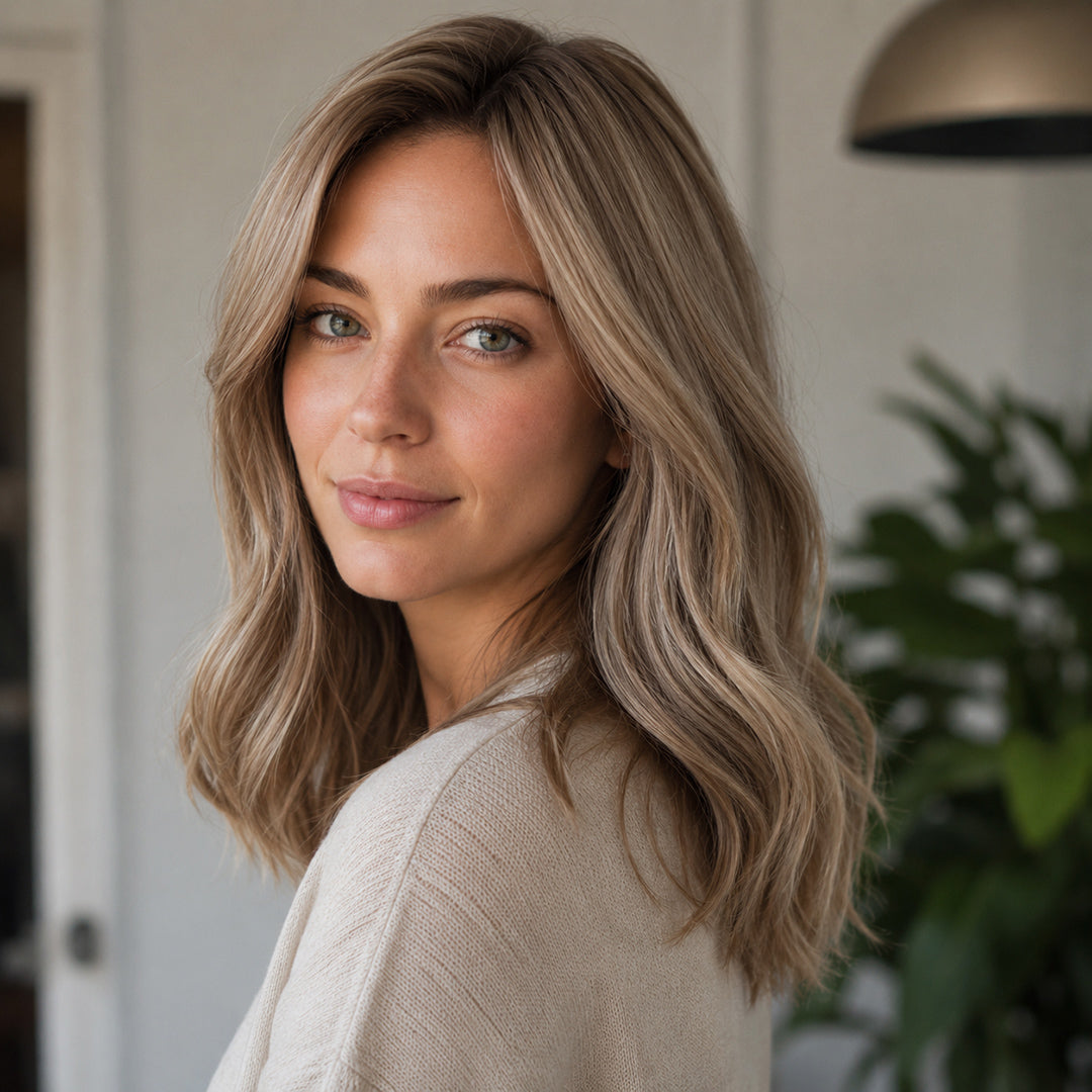 Faye synthetic wig, Rooted Ash Blonde Soft Bob, UNILOVELY