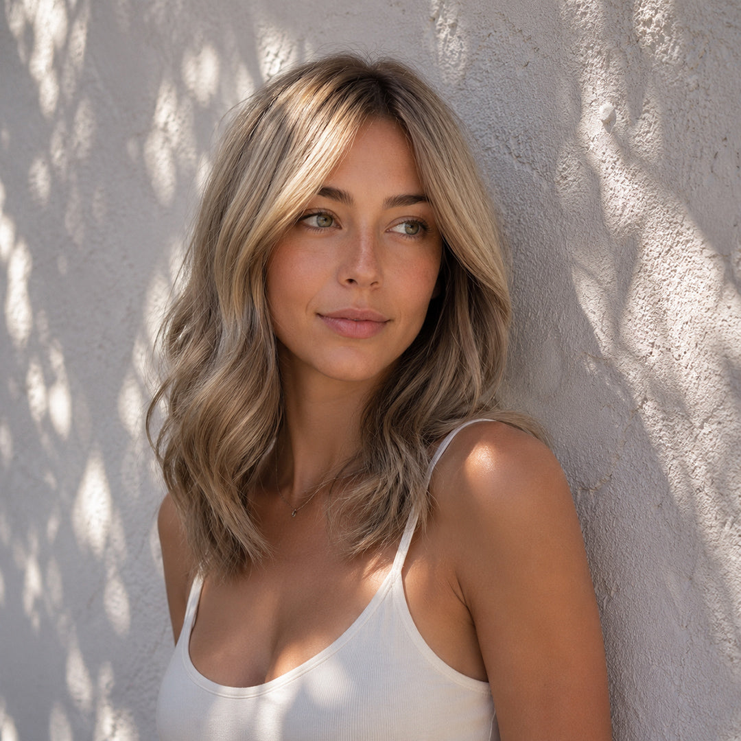 UNILOVELY Faye ready-to-wear synthetic wig, Rooted Ash Blonde Soft Bob