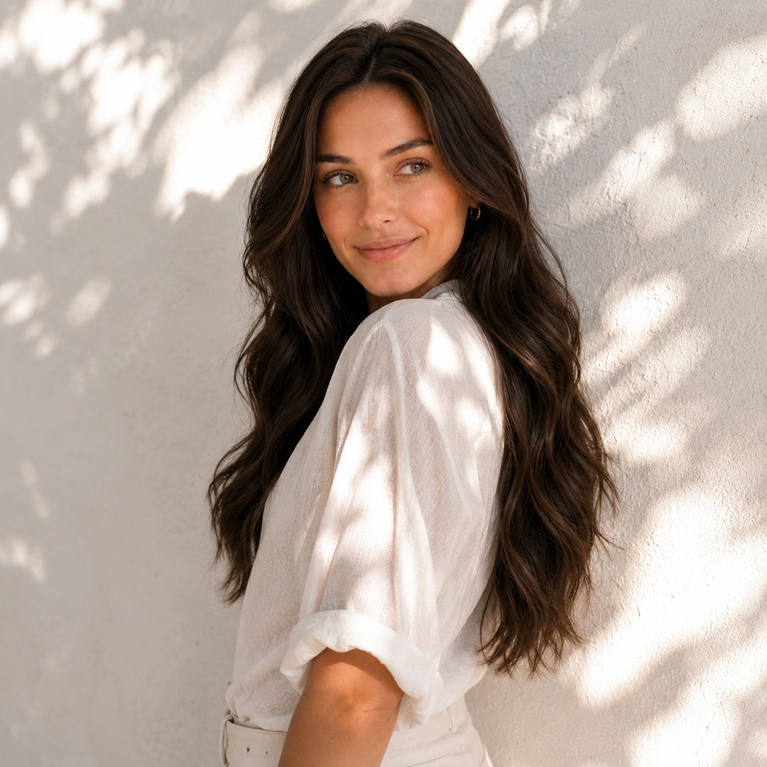 Alternate product view of Dark Brown #2 Invisible Halo Extensions