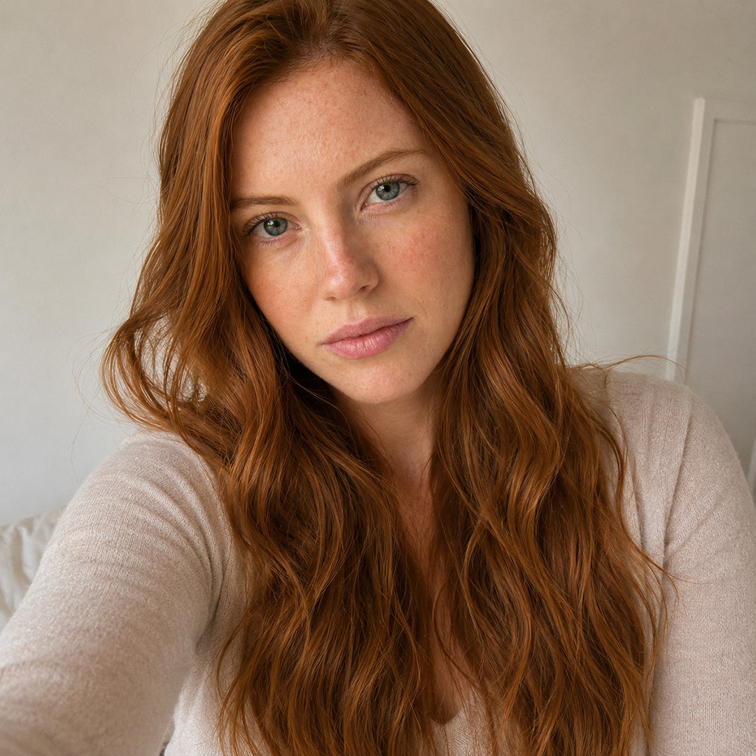 Light Auburn #30 Remy human hair Halo Extensions for natural-looking volume and length
