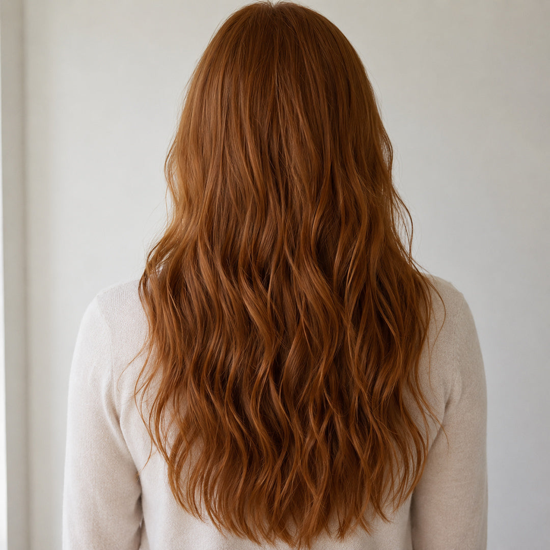 UNILOVELY Invisible Halo Extensions in Light Auburn #30, 100% Remy human hair