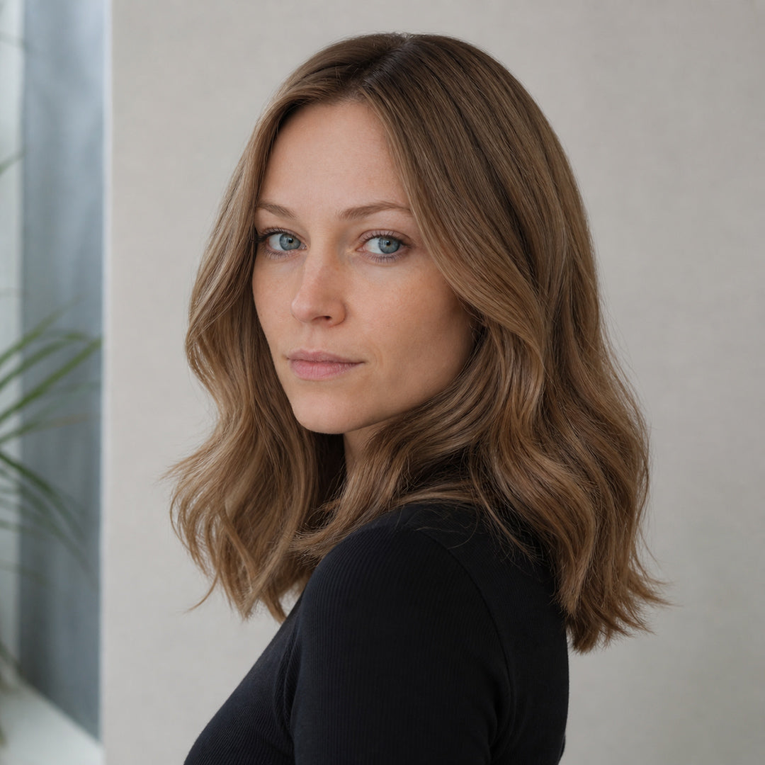 Kate synthetic wig, Chestnut Brown Soft Wave Bob, UNILOVELY