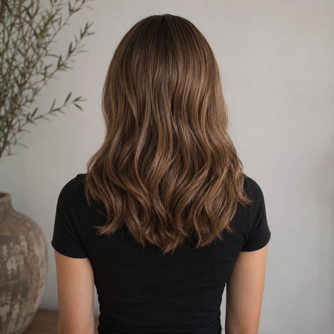 Kate synthetic wig, Chestnut Brown Soft Wave Bob