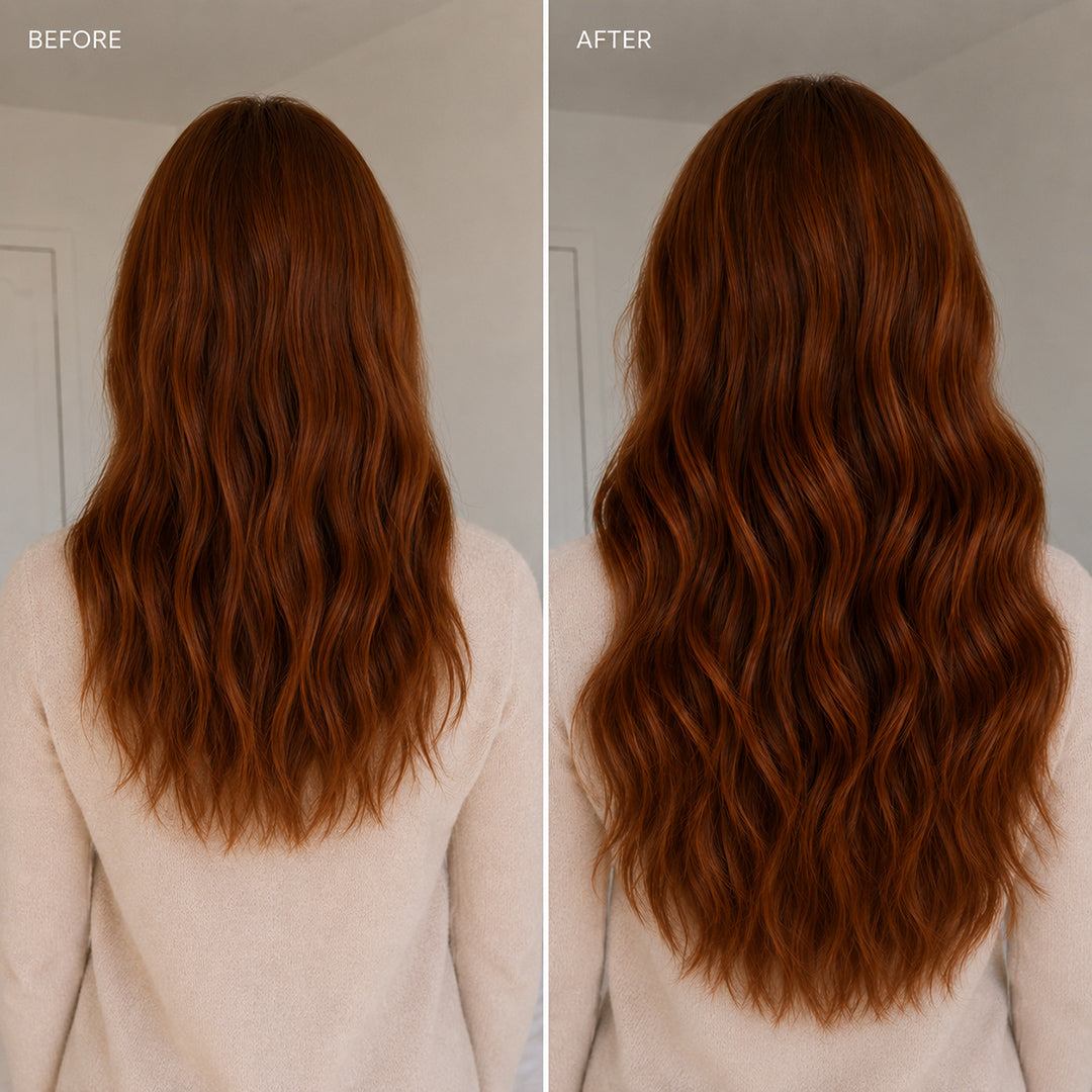 UNILOVELY Seamless Clip-In Hair Extensions in Dark Auburn #33, 100% Remy human hair